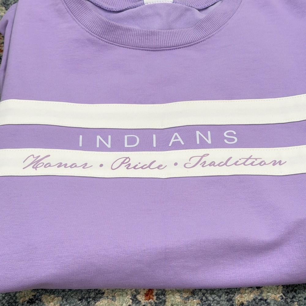 Wiholl Sweatshirt Women Medium Purple Port Neches Indians Varsity Gameday EUC